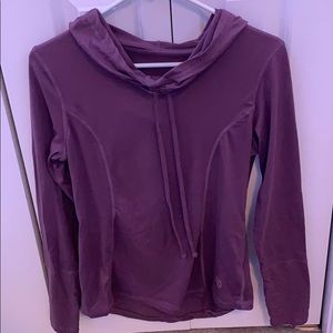 Plum colored Balanced Collection long sleeve top.